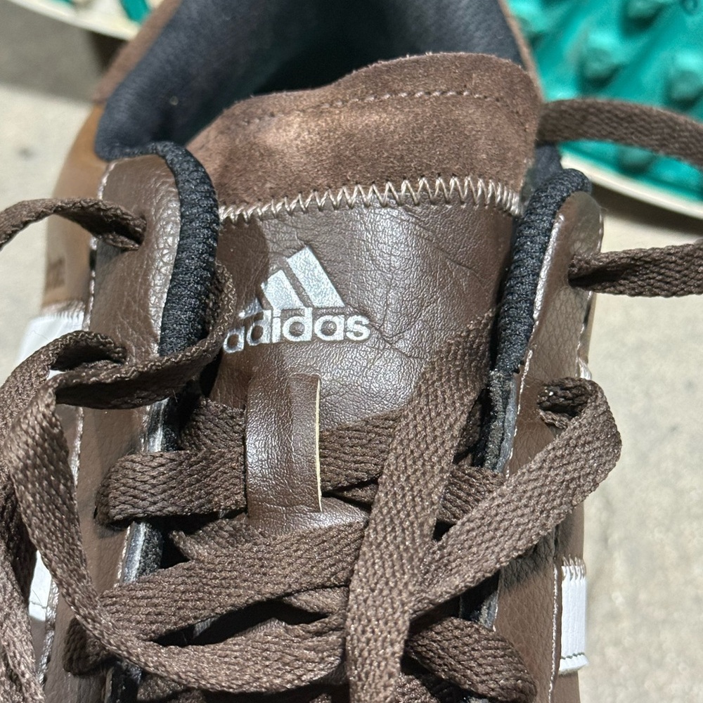 Adidas Adicross Leather Spikeless Golf Shoes Brown/White Men's Size 13 - Picture 13 of 16